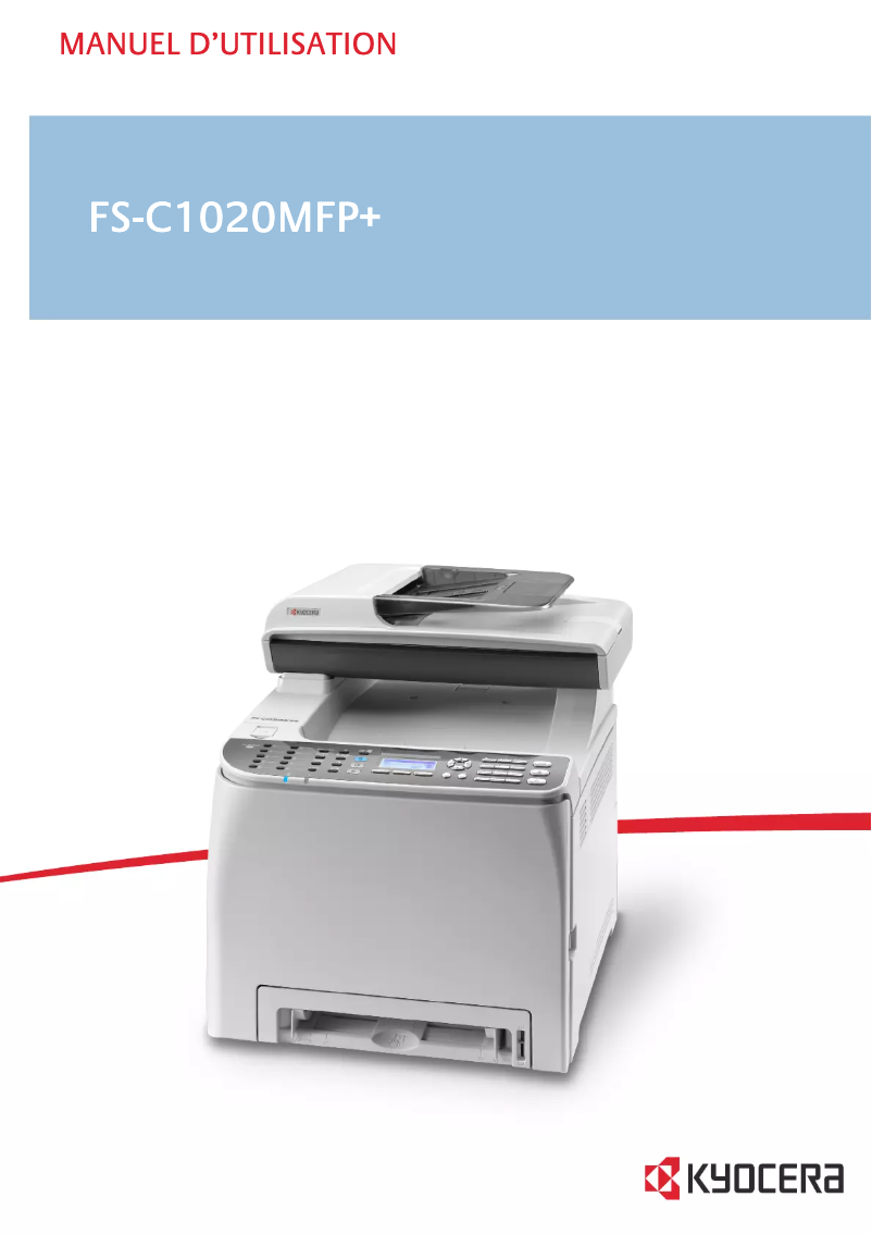 Page 1 of the manual User Manual Kyocera FS-C1020MFP+