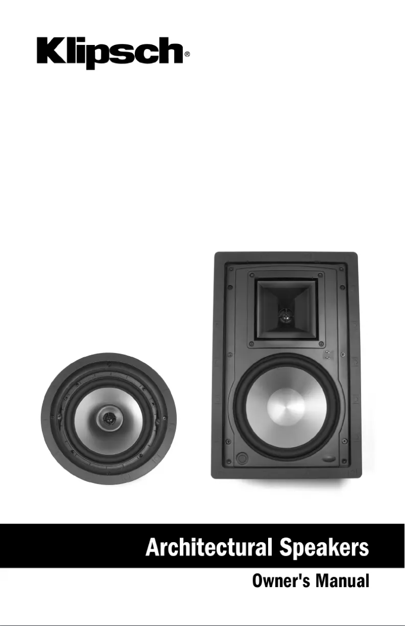 Page 1 of the manual User Manual Klipsch CDT-5650-C II