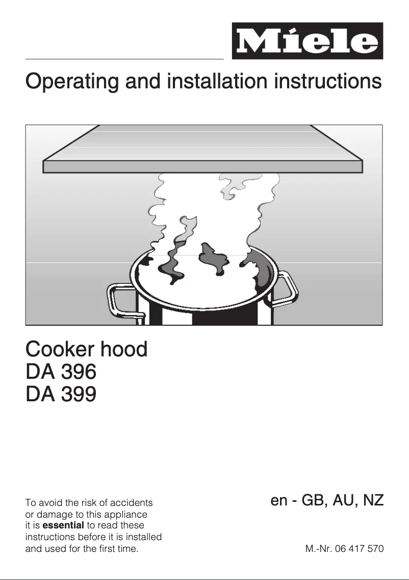 First page image of the manual for DA 399-5 Ext