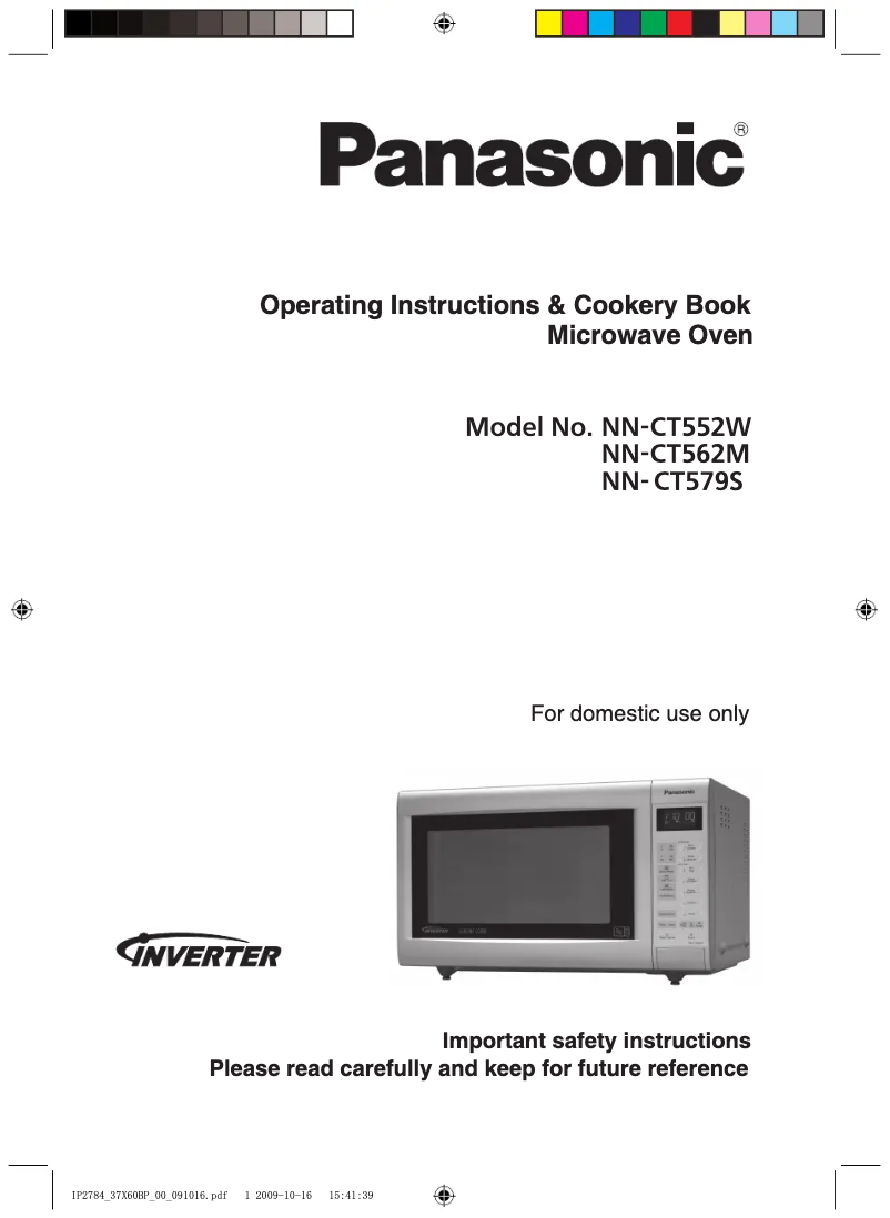 Page 1 of the manual User Manual Panasonic NN-CT552W