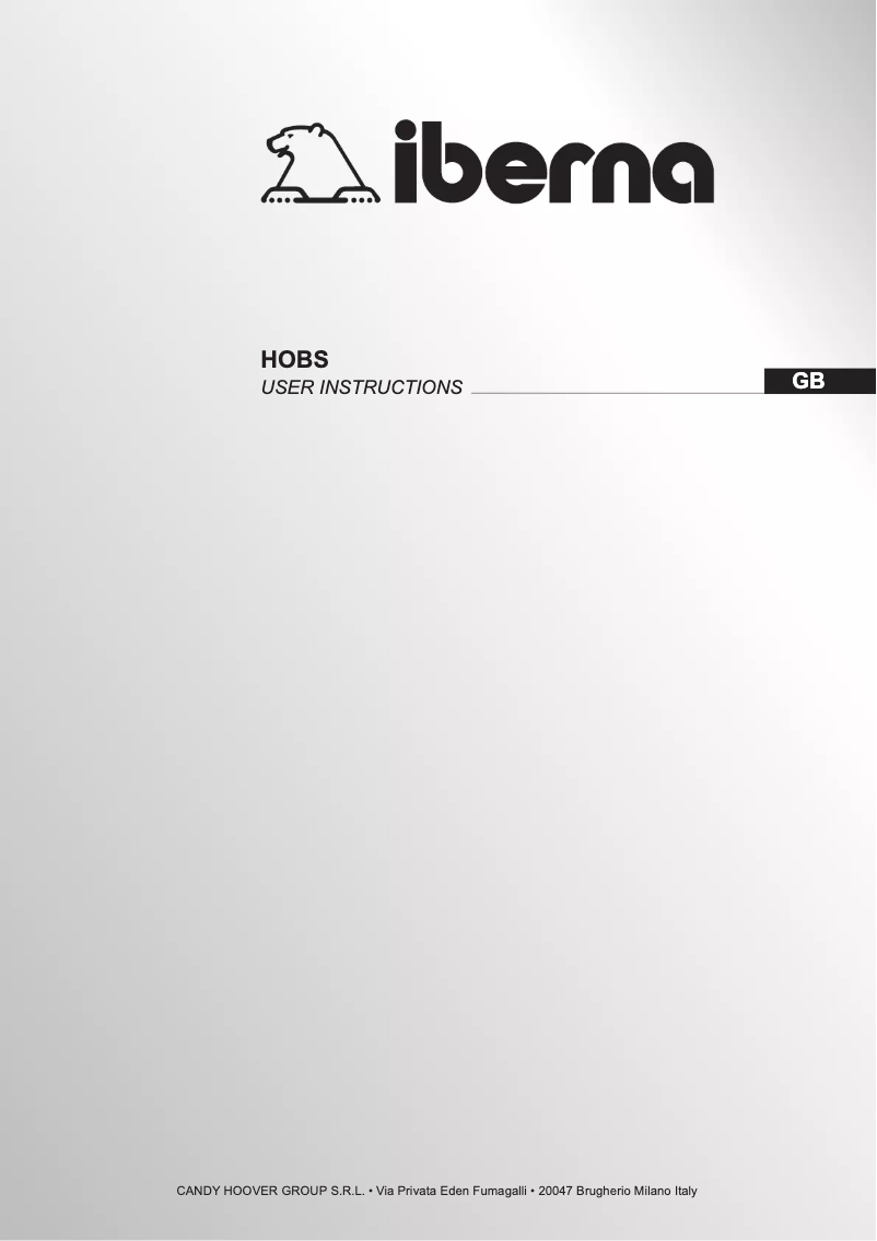 First page image of the manual for IBHC 600