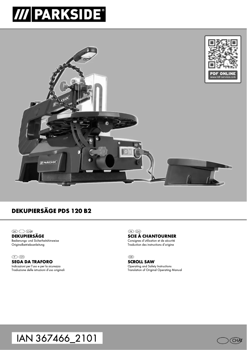 Page 1 of the manual User Manual Parkside PDS 120 B2