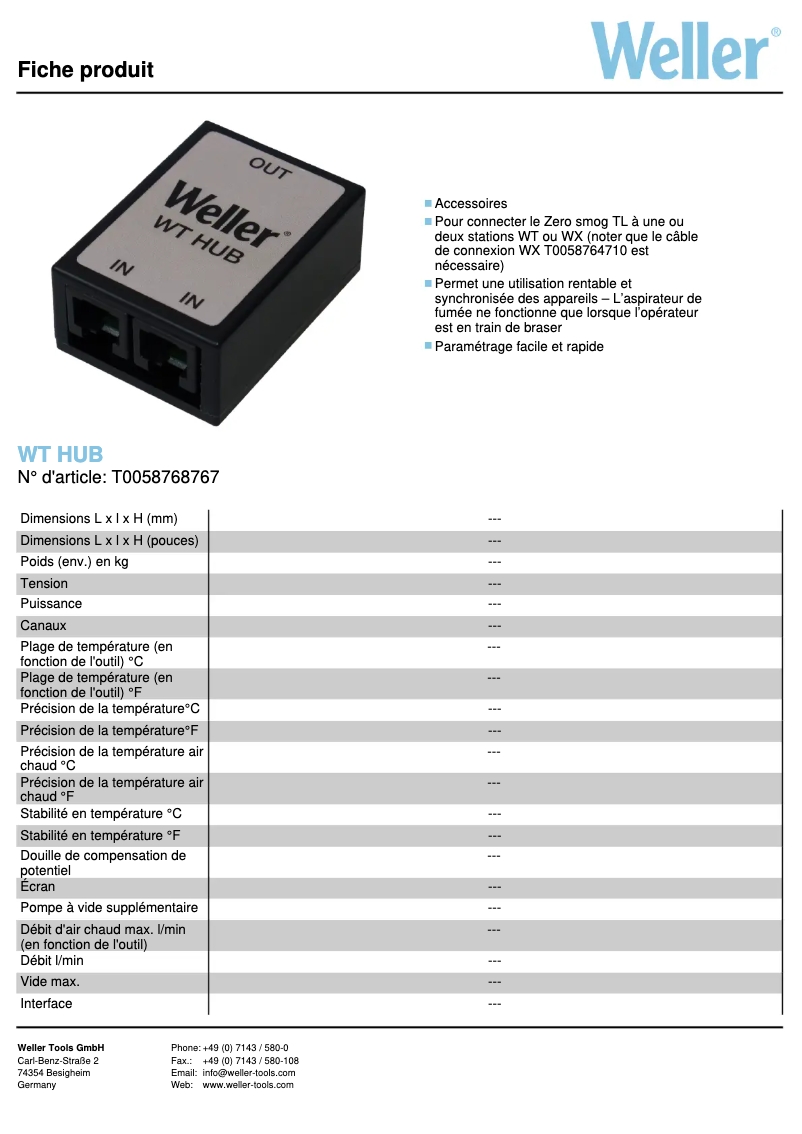 First page image of the manual for WT HUB