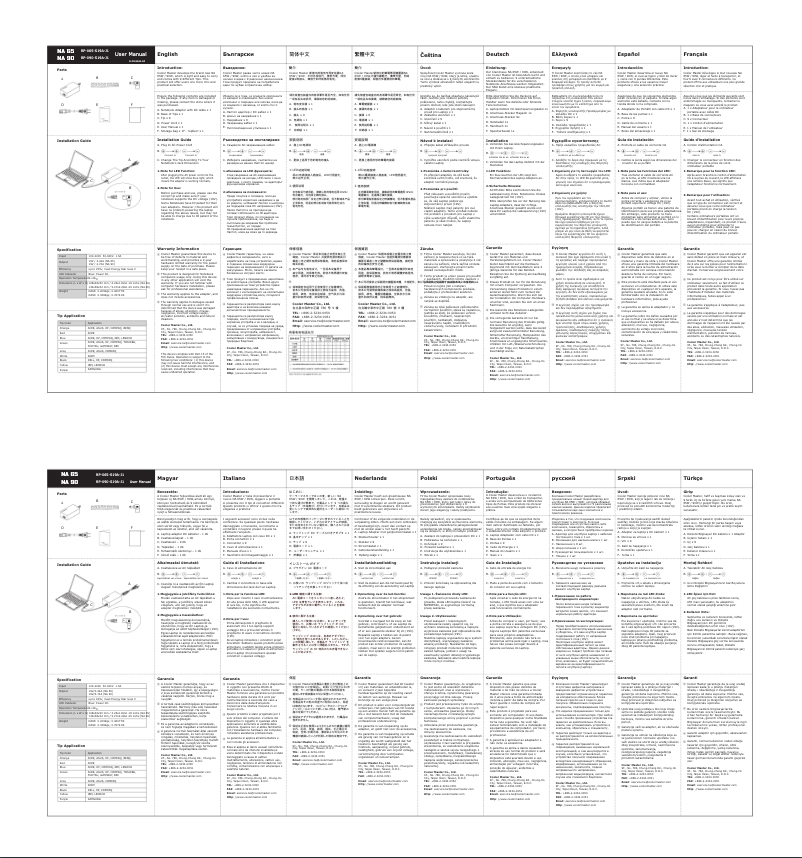 Page 1 of the manual User Manual Cooler Master NA 65