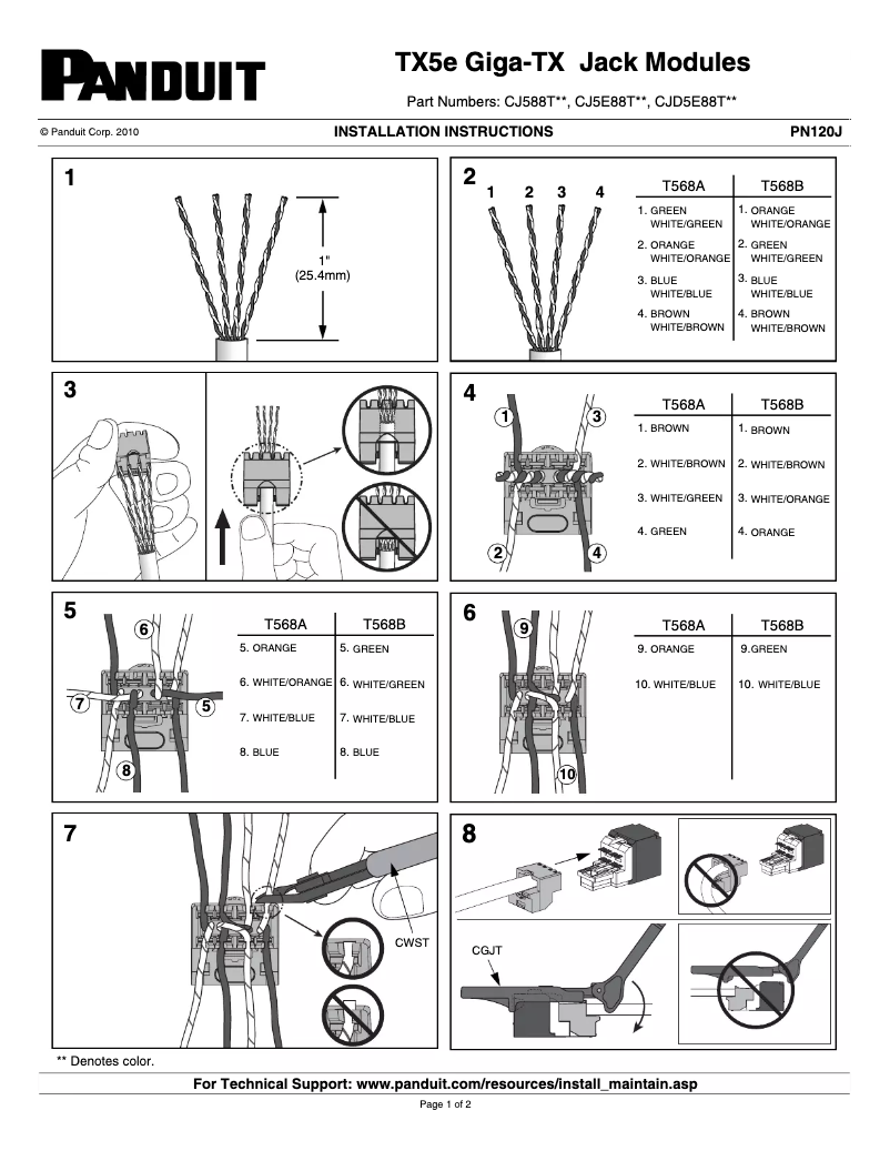 First page image of the manual for CJ5E88TBU