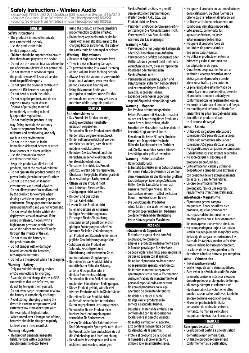 First page image of the manual for 167345