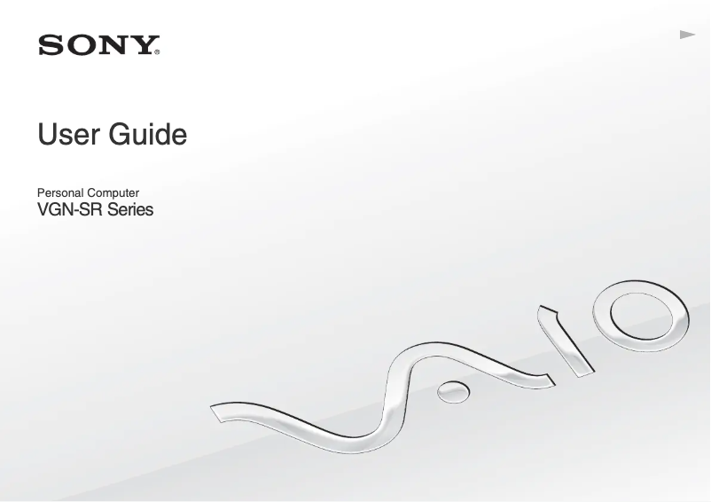 Page 1 of the manual User Manual Sony Vaio VGN-SR590C3
