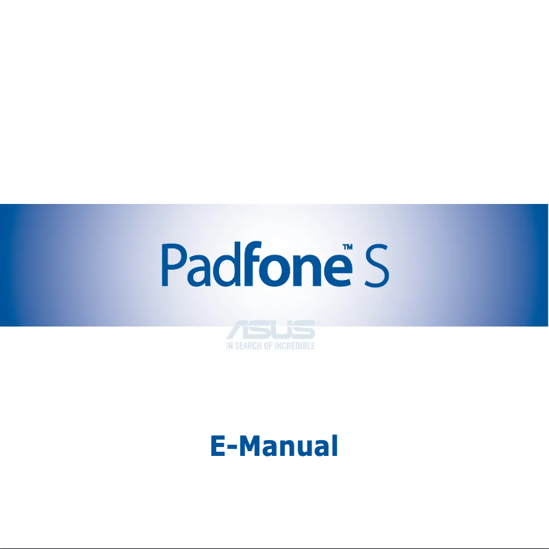 First page image of the manual for PadFone S