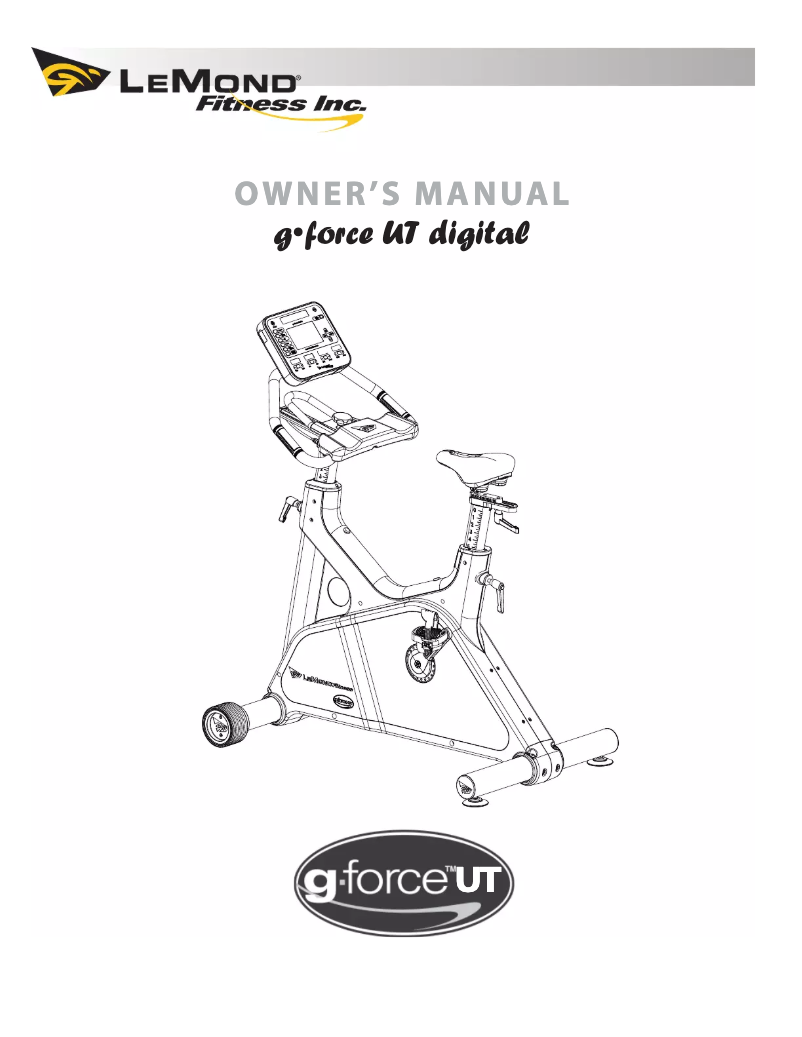 First page image of the manual for G-FORCE UT