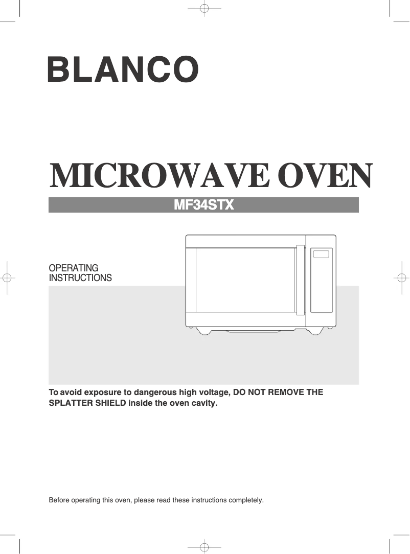 Page 1 de la notice Manuel utilisateur BLANCO MF34STX