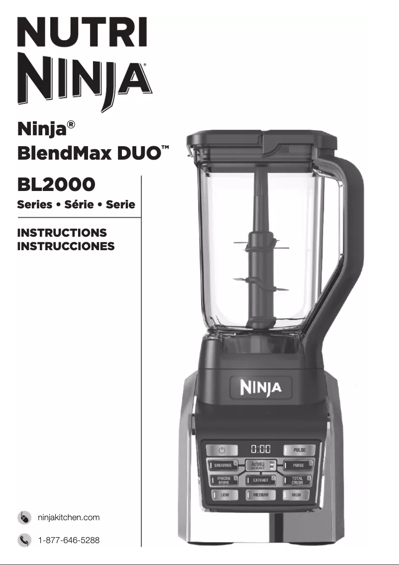 Page 1 of the manual User Manual Ninja BlendMax Duo BL2013