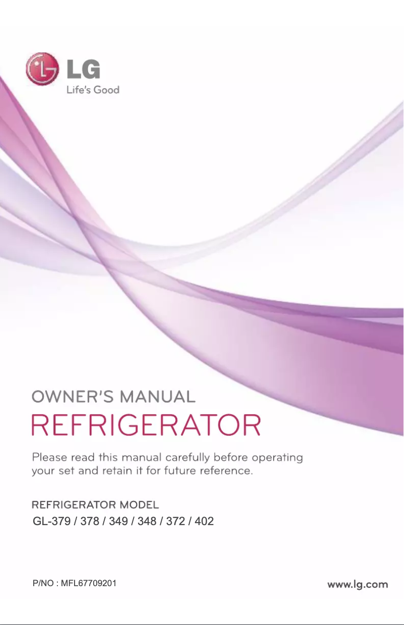 Page 1 of the manual User Manual LG GL-D402JHSL