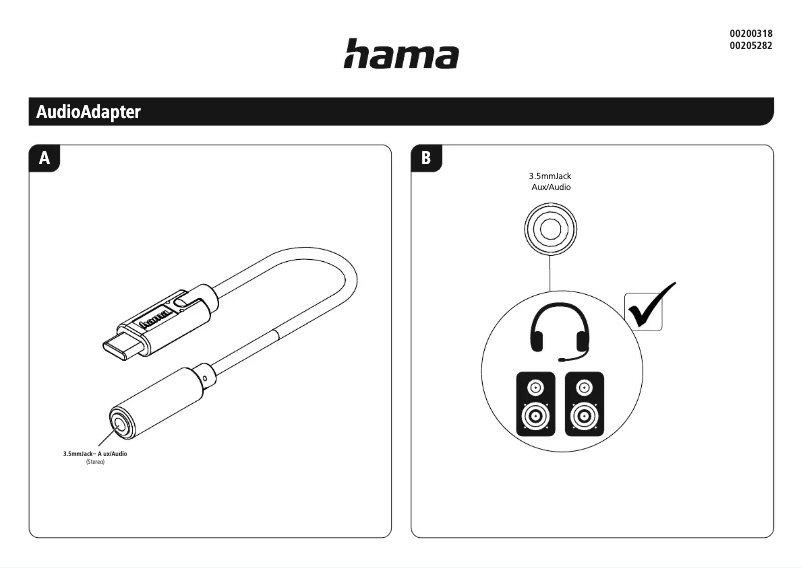 Page 1 of the manual User Manual Hama 00205282