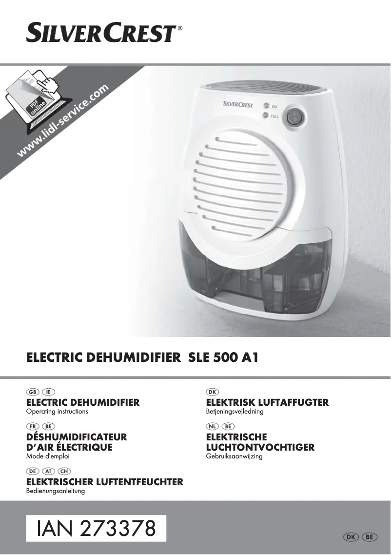 First page image of the manual for SLE 500 A1