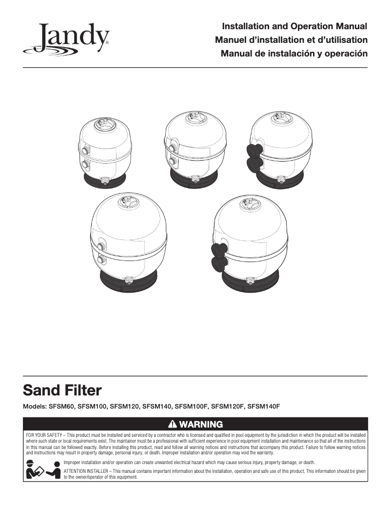 Page 1 of the manual User Manual JANDY SFSM-60