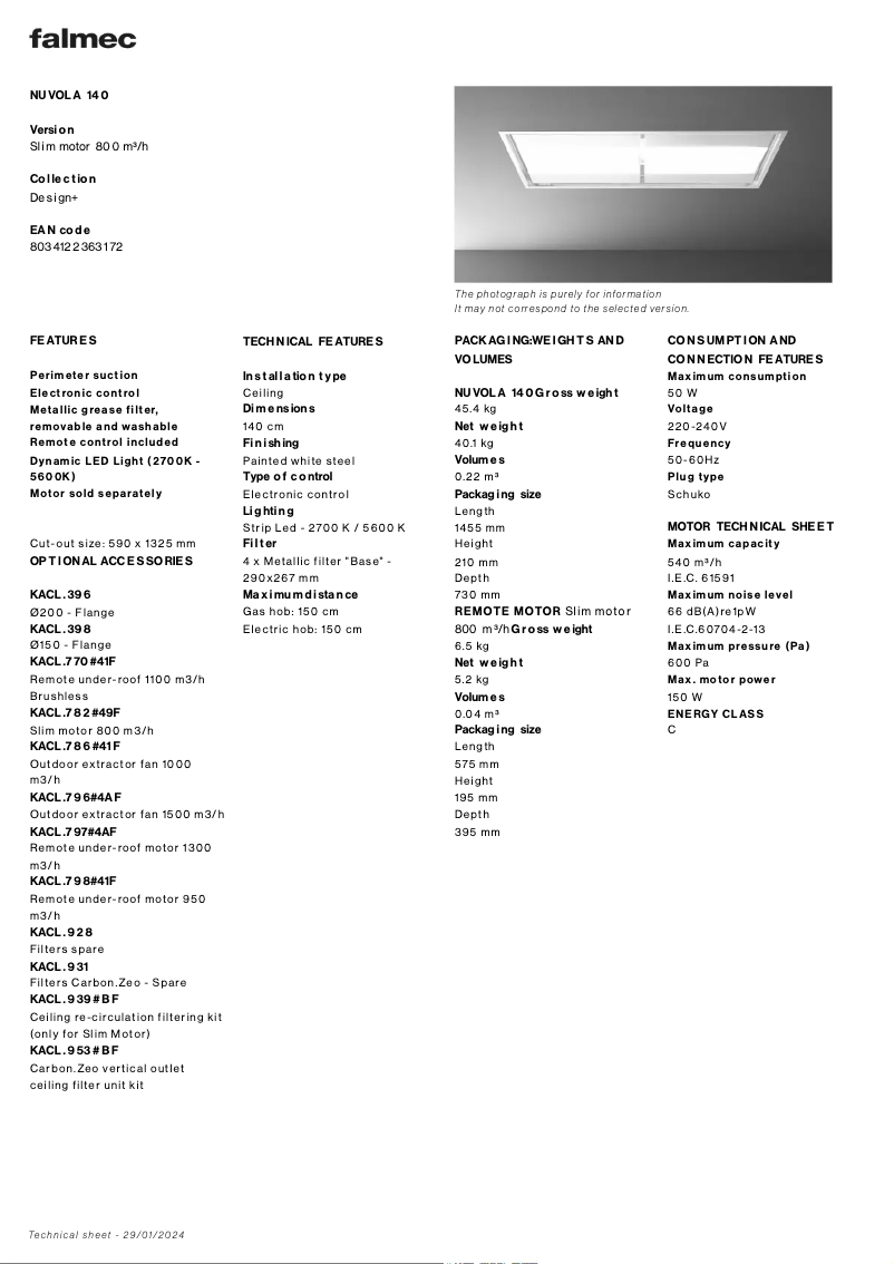 First page image of the manual for Nuvola 140