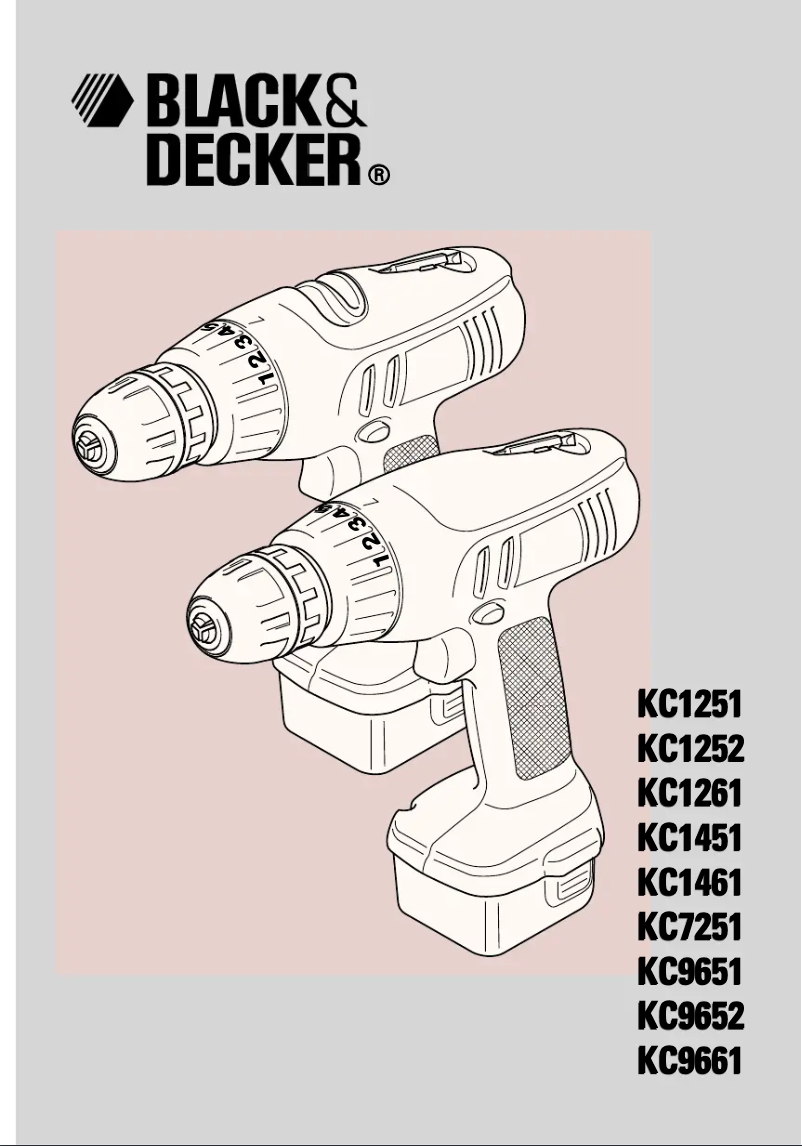 Page 1 of the manual User Manual Black & Decker KC1451