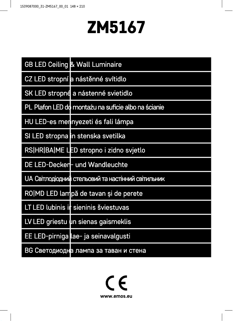 Page 1 of the manual User Manual Emos ZM5167