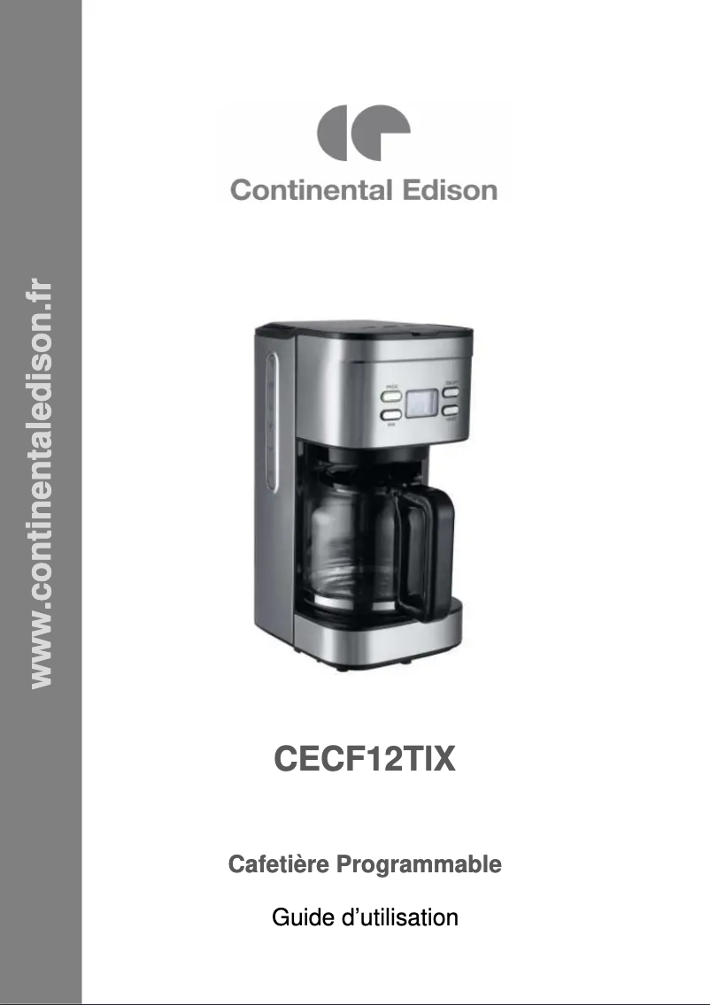 Page 1 of the manual User Manual Continental Edison CECF12TlX