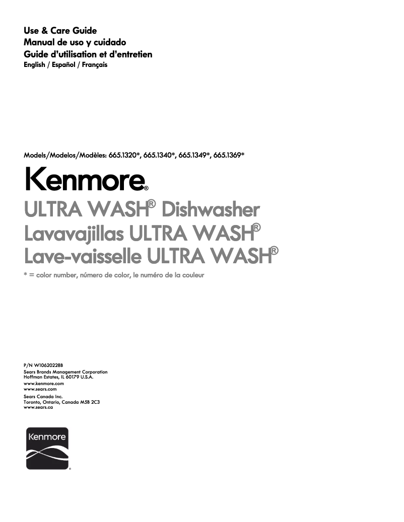 Page 1 of the manual User Manual Kenmore 665.13492