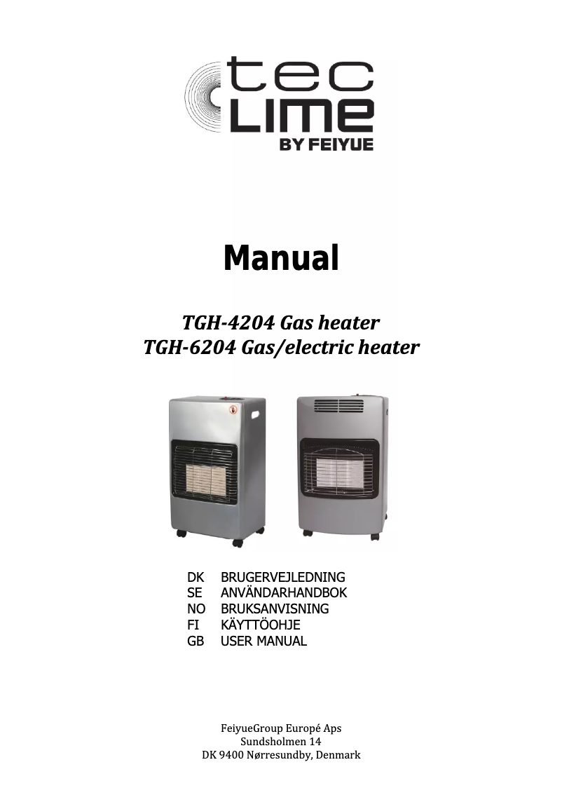 Page 1 of the manual User Manual TecLime TGH-6204