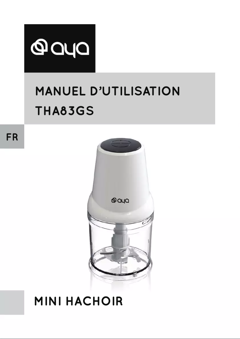 First page image of the manual for THA83GS