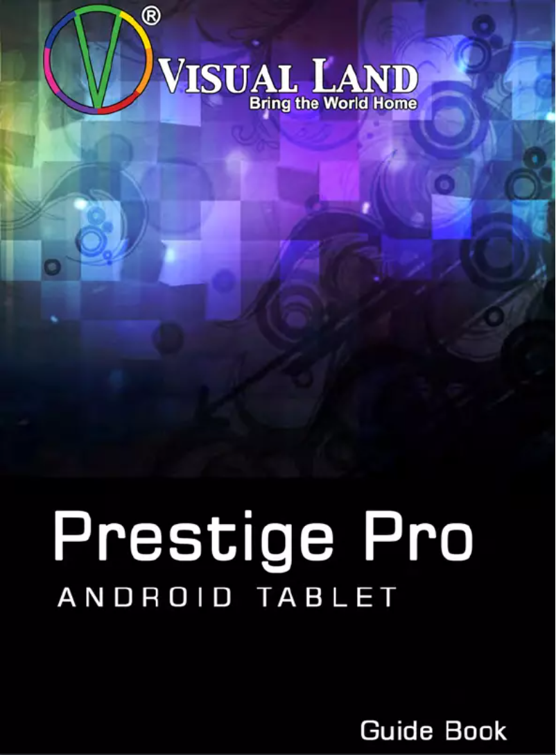 Page 1 of the manual User Manual Visual Land Prestige Pro 9D