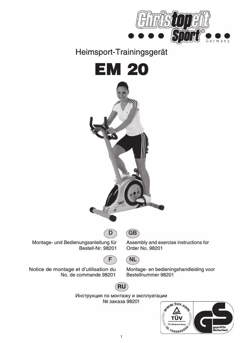 Page 1 of the manual User Manual Christopeit EM 20