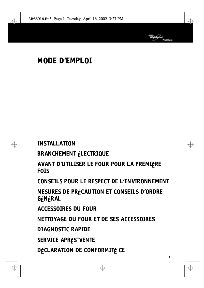 Image de la première page du manuel de l'appareil AKZ 390 WH