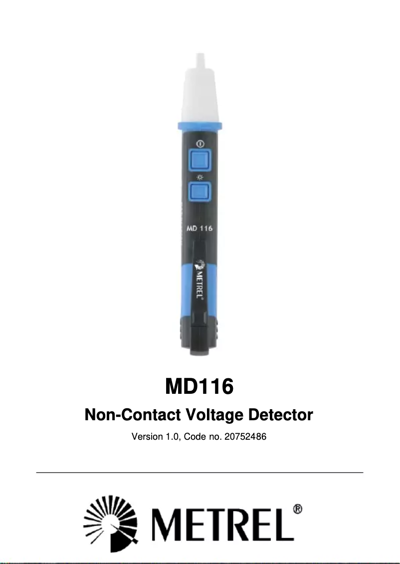 First page image of the manual for MD 116