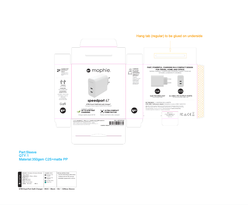 Page 1 of the manual User Manual Mophie speedport 67