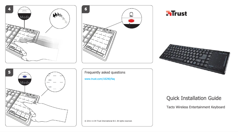 Page 1 of the manual User Manual Trust Tacto 18294