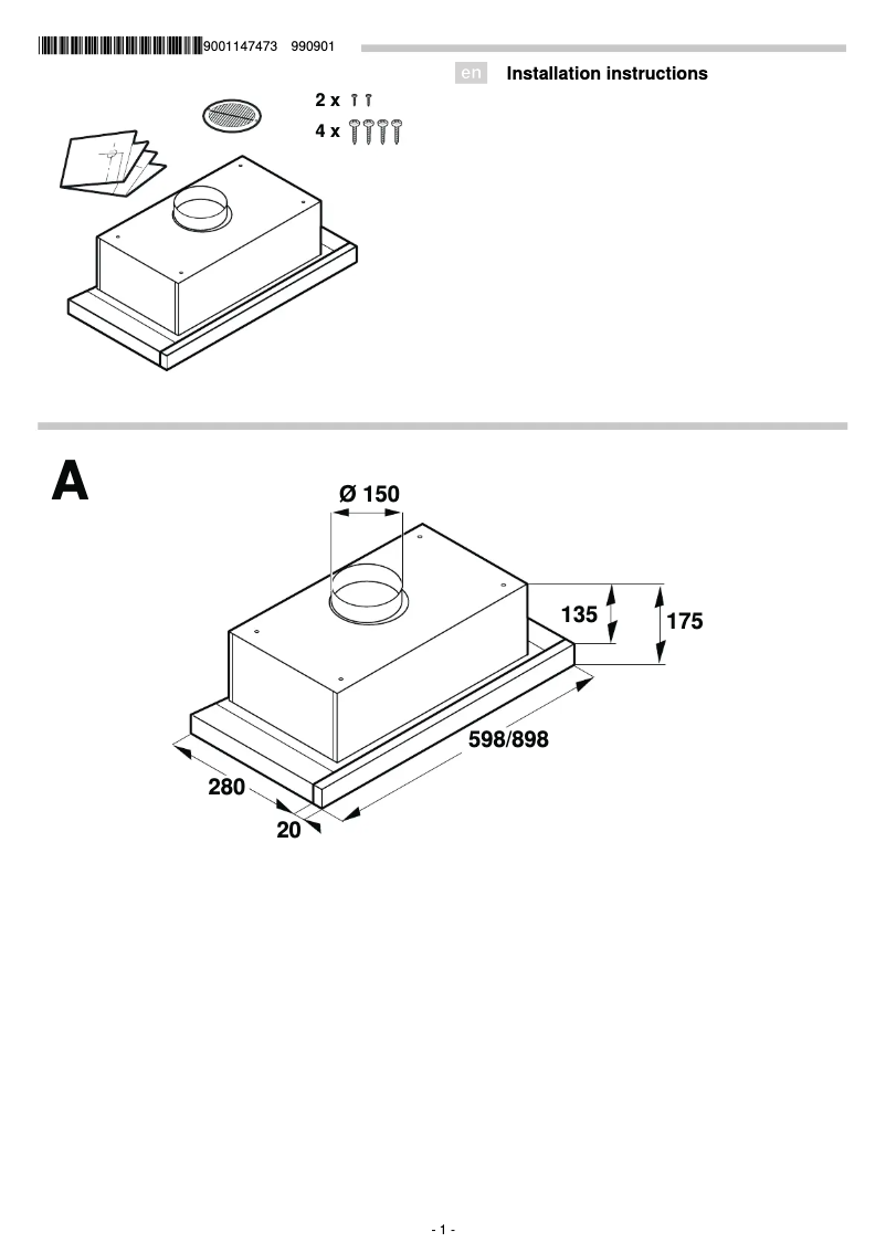 First page image of the manual for DFT63CA50M