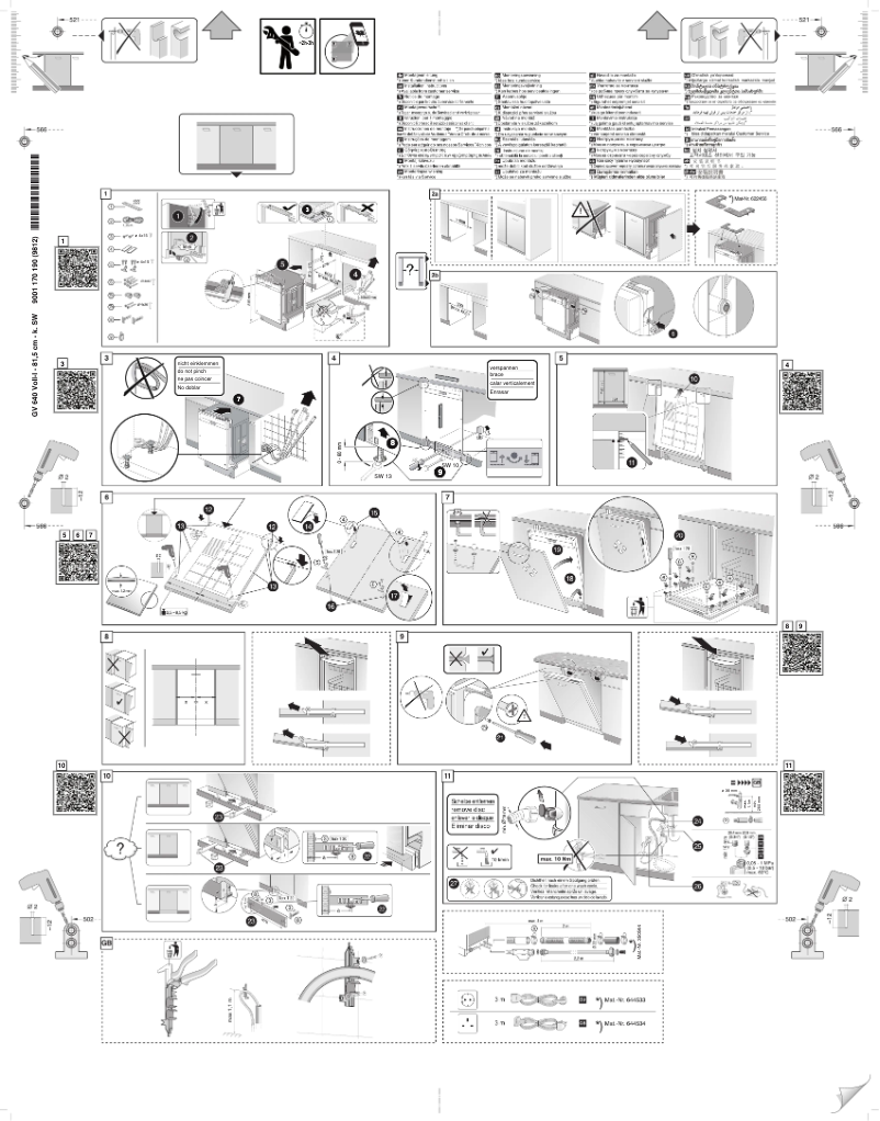 Page 1 of the manual Installation Guide Bosch SMV46MX01E
