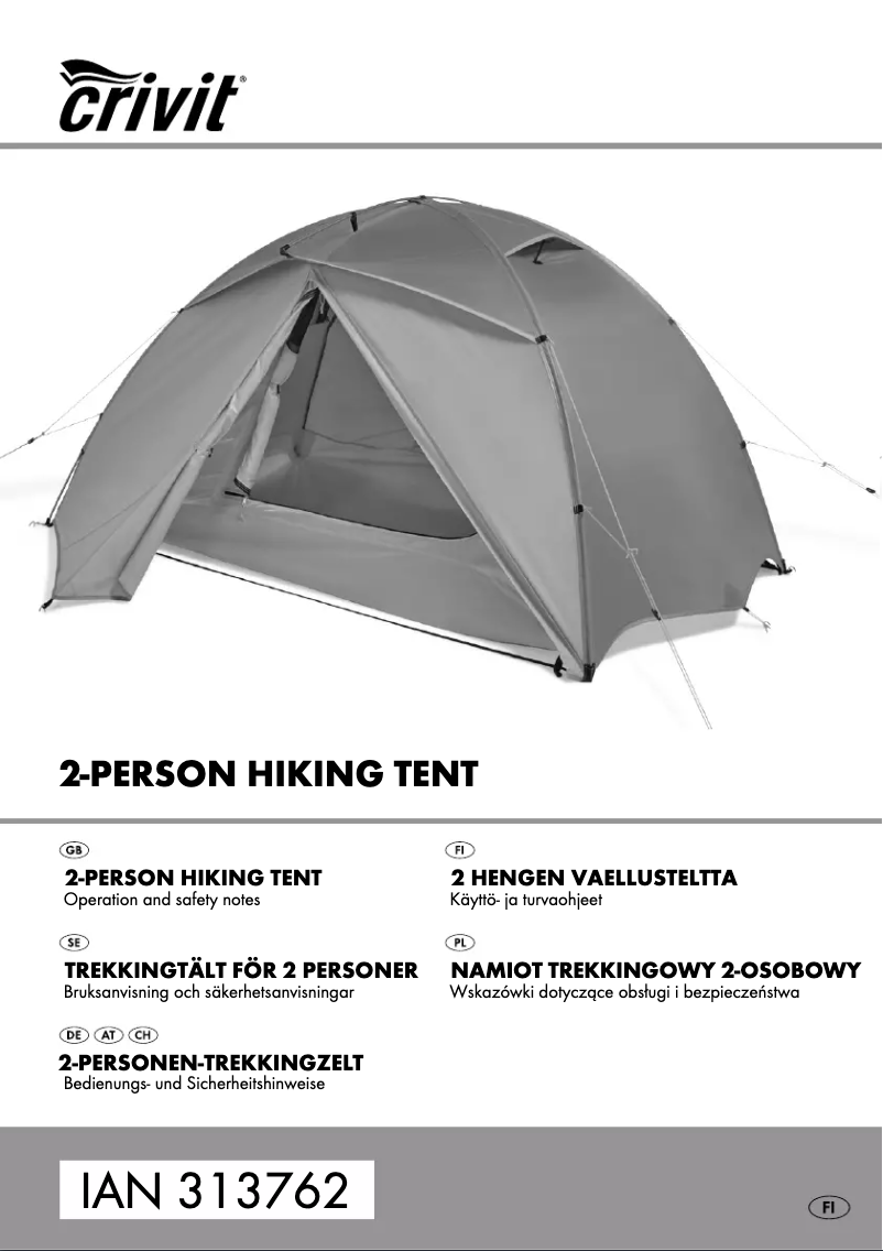 First page image of the manual for IAN 313762