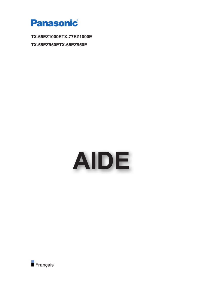 First page image of the manual for TX-65EZ950E