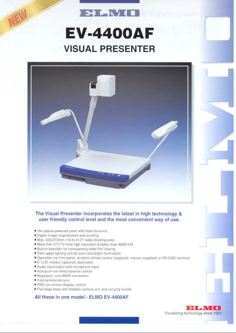 First page image of the manual for EV-4400AF