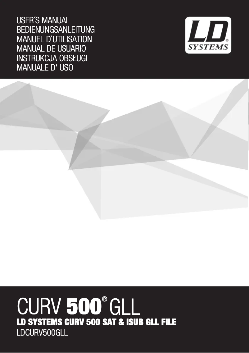 First page image of the manual for CURV 500 SLA