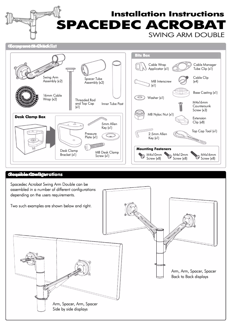 First page image of the manual for SD-SA-DK-DB-P
