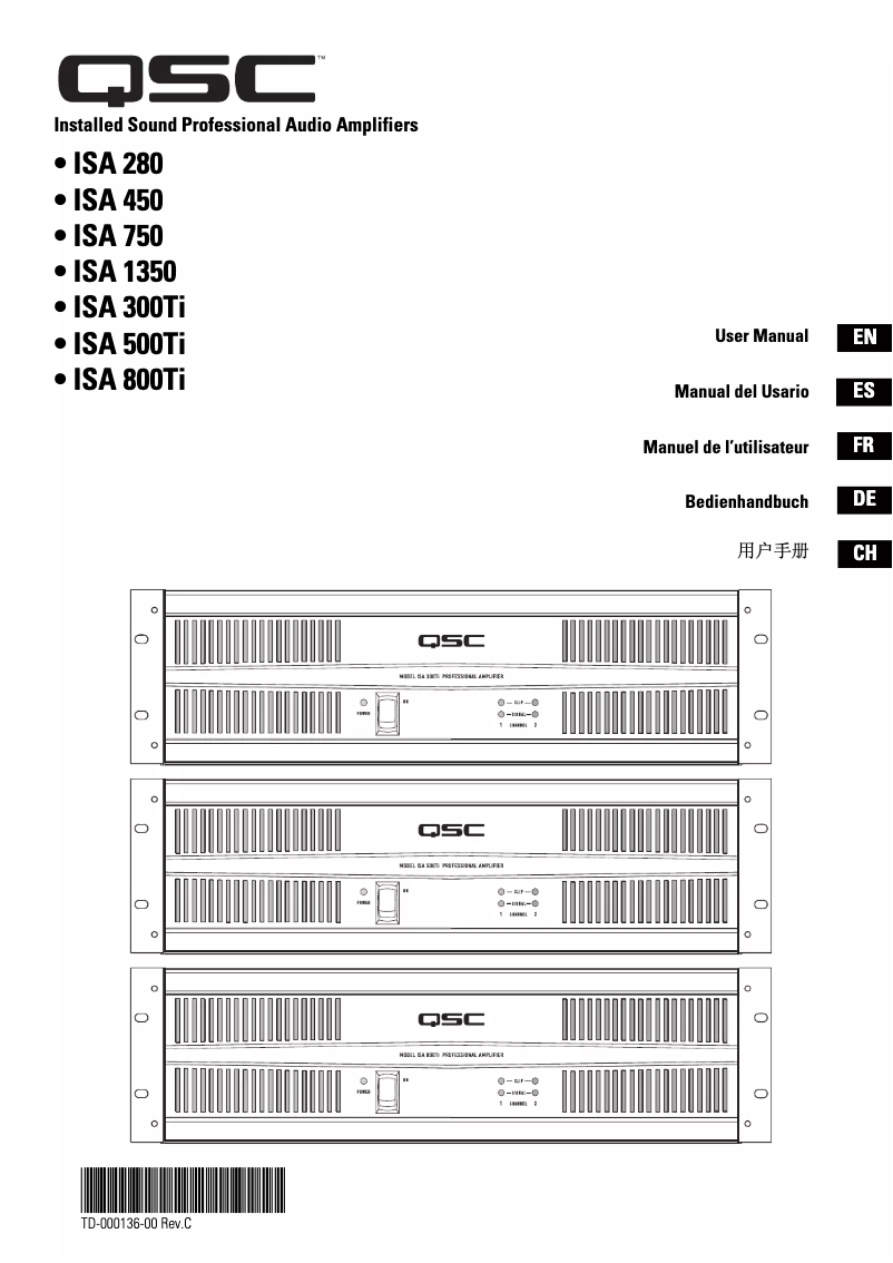 First page image of the manual for ISA450