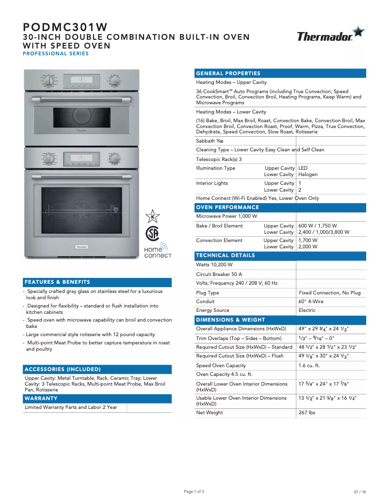 First page image of the manual for PODMC301W