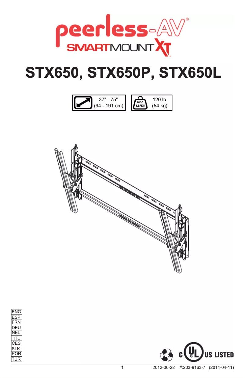 First page image of the manual for STX650L