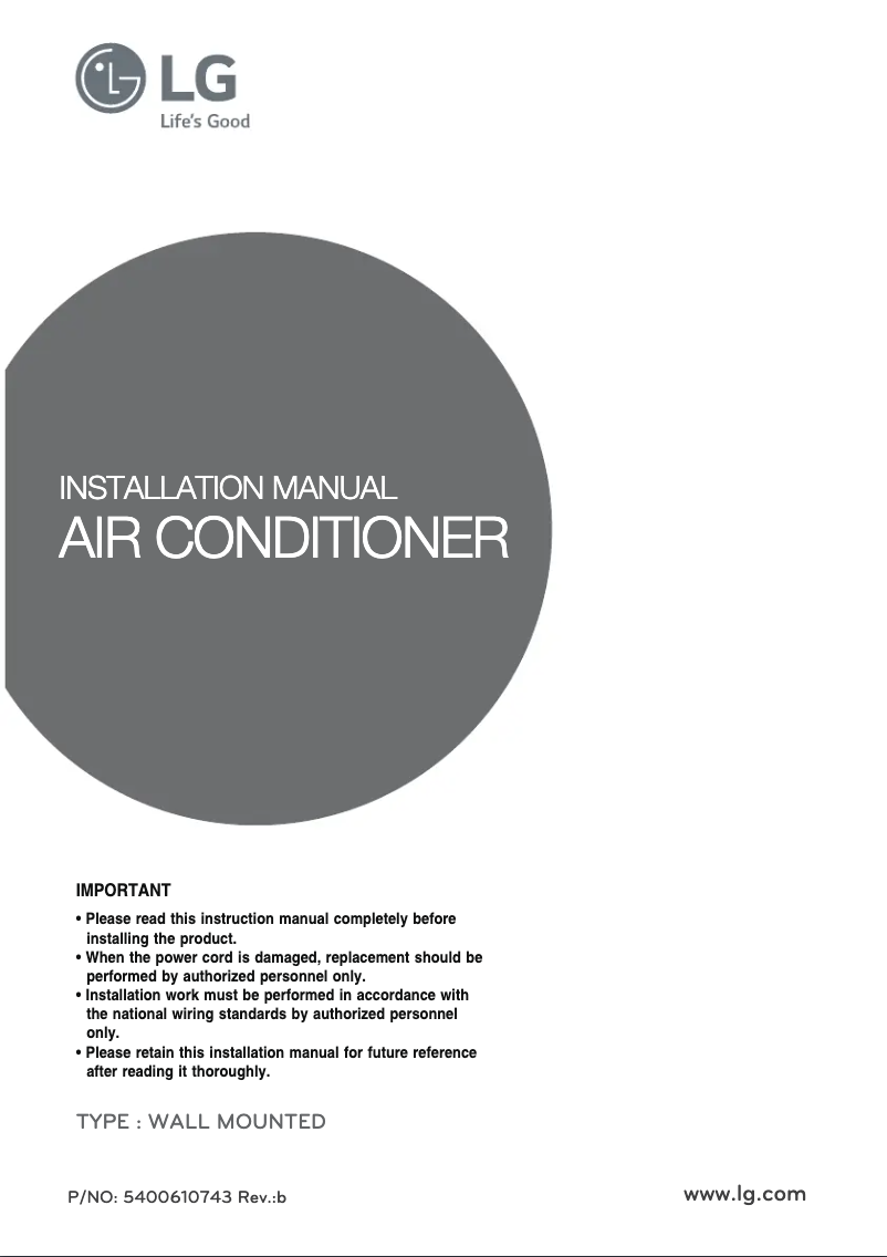 Page 1 of the manual User Manual LG ESUW096J3A0