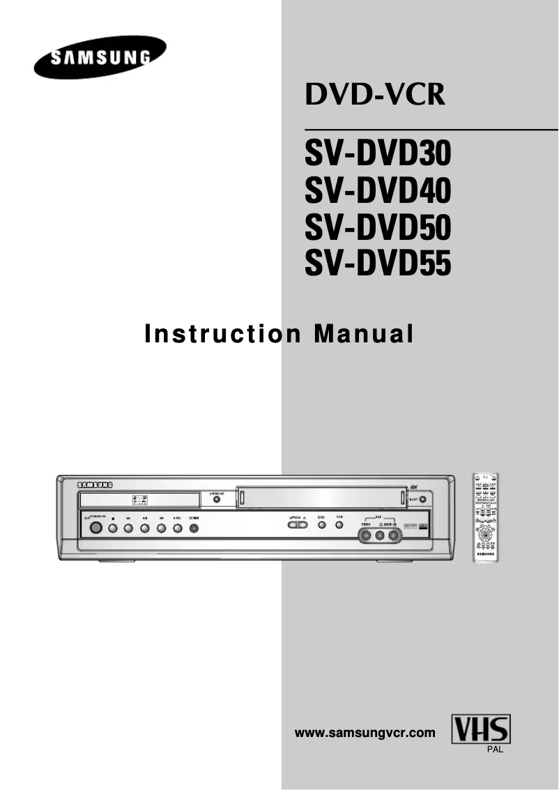 First page image of the manual for SV-DVD30