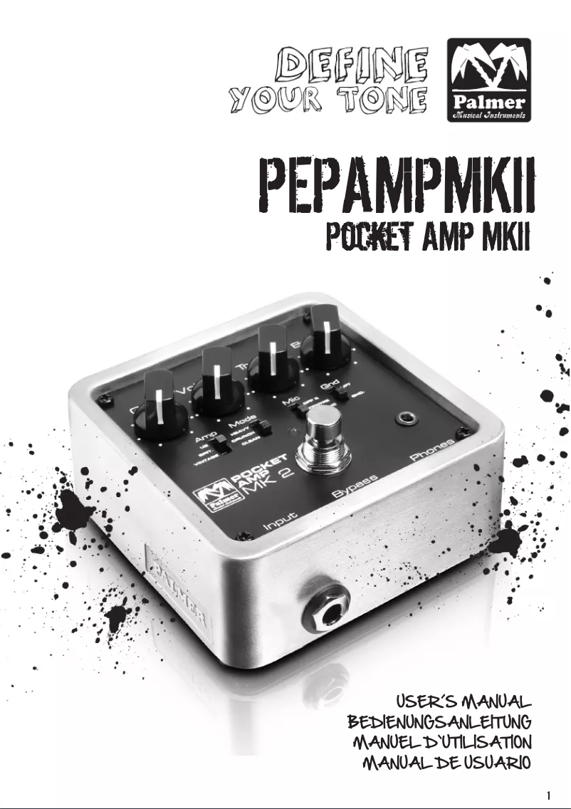 Page 1 of the manual User Manual Palmer Pocket AMP MK2