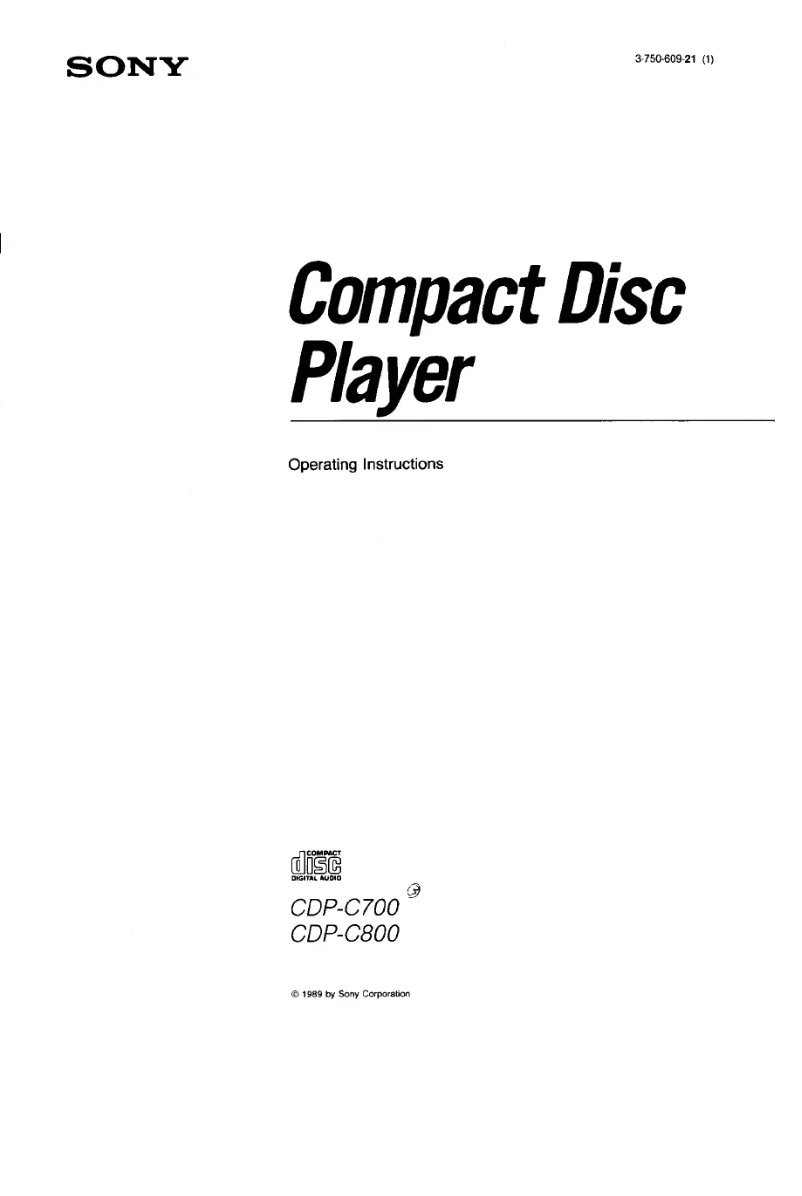 Page 1 of the manual User Manual Sony CDP-C700