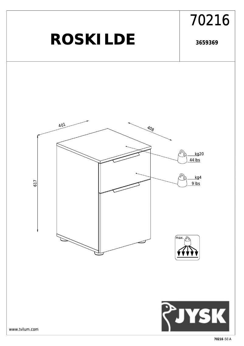 Page 1 of the manual User Manual JYSK Roskilde