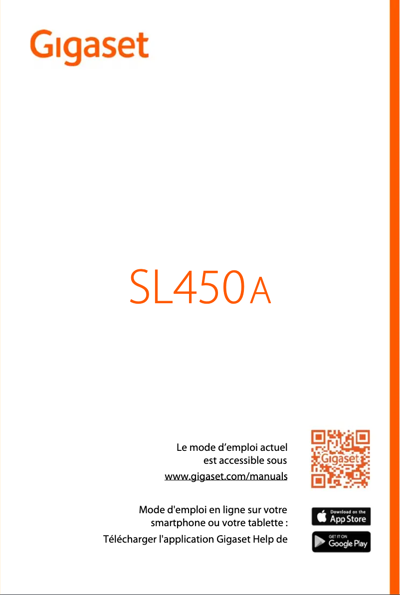 First page image of the manual for SL450A