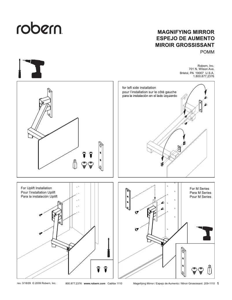Page 1 of the manual User Manual Robern POMM