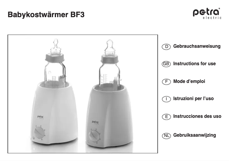 Image de la première page du manuel de l'appareil BF3